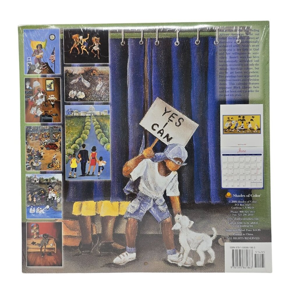 The Art of Annie Lee 2010 Calendar Obama Family Cover Barack Shades of Color New - Picture 2 of 10